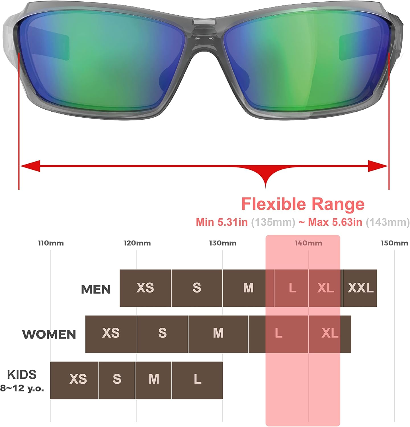 Polarized Fishing Sunglasses for Men Women, Adjustable Nose Pad, UV400, EMS TR90, ideal for Driving Running Golfing Cycling - Image 2