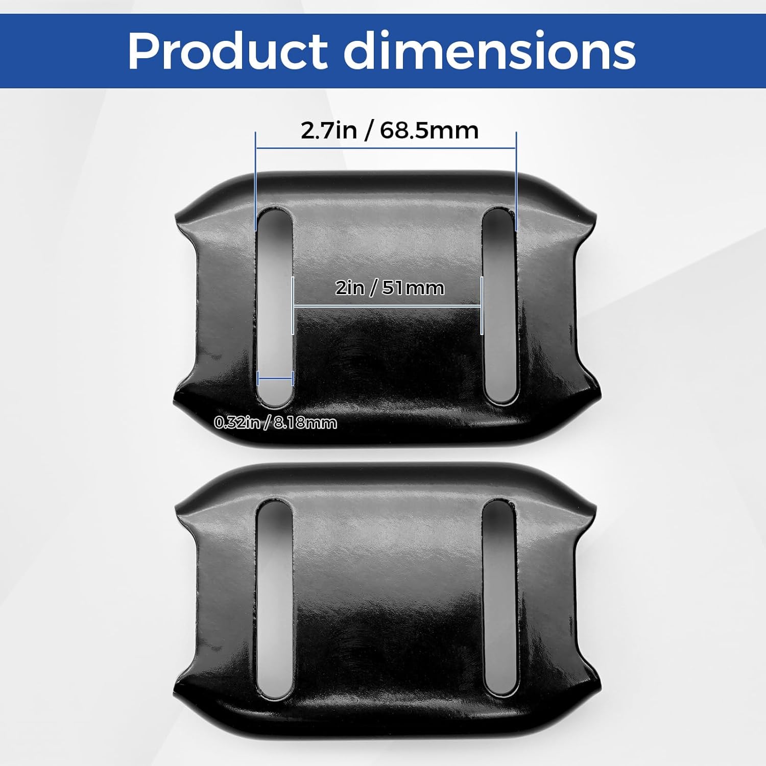 Snowblower Skid Shoes Compatible with Honda HS1332 HS928K1, Auger Skid Shoes Replacement for 76153-V41-000, Black 2 Pack with Mounting Bolts, Snow Blower Skid Plates