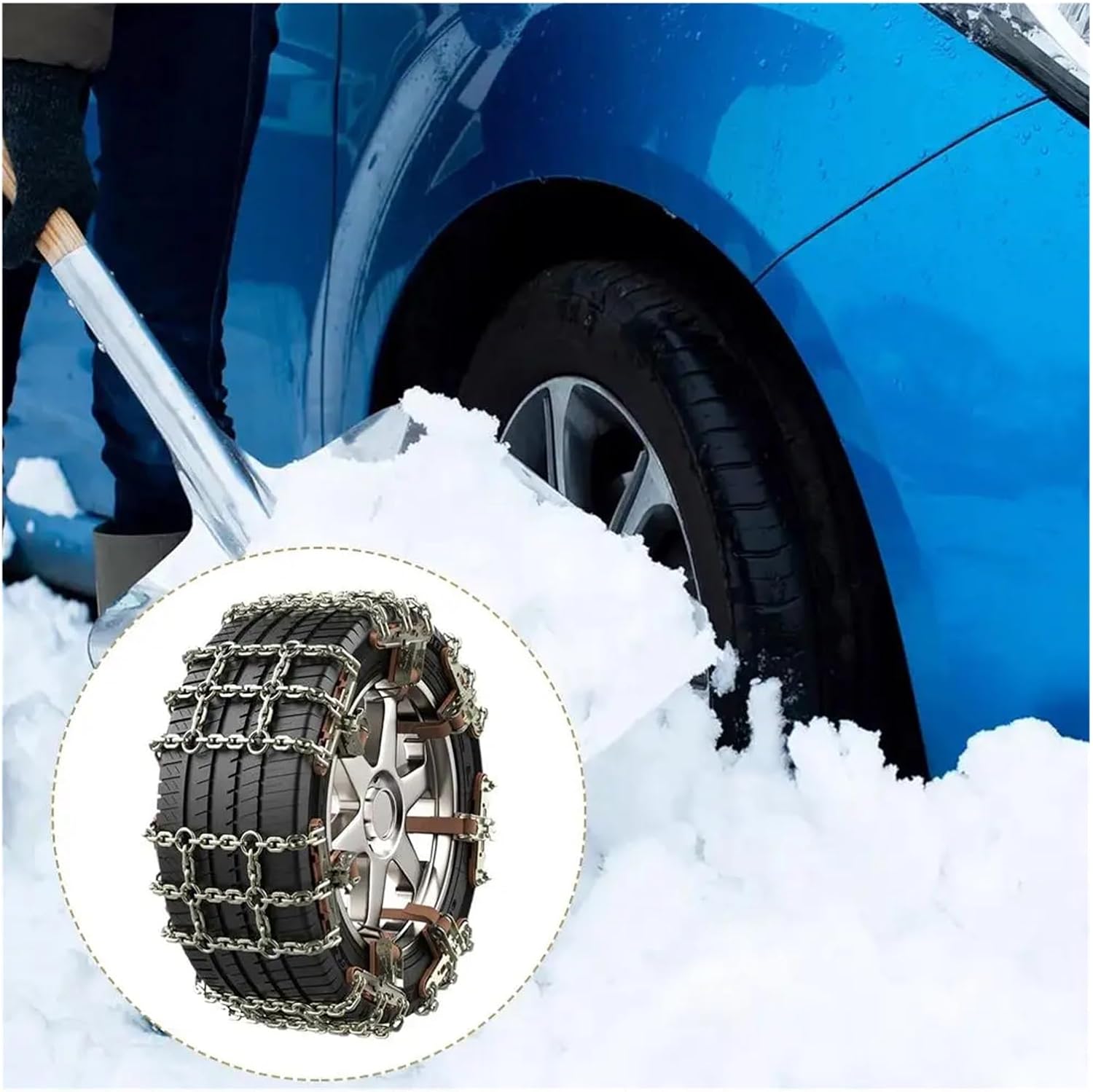 Snow Auto Tire Chains Anti-skid Chain Car Tires Mud 195 Sand SUV Metal(165 to 190)