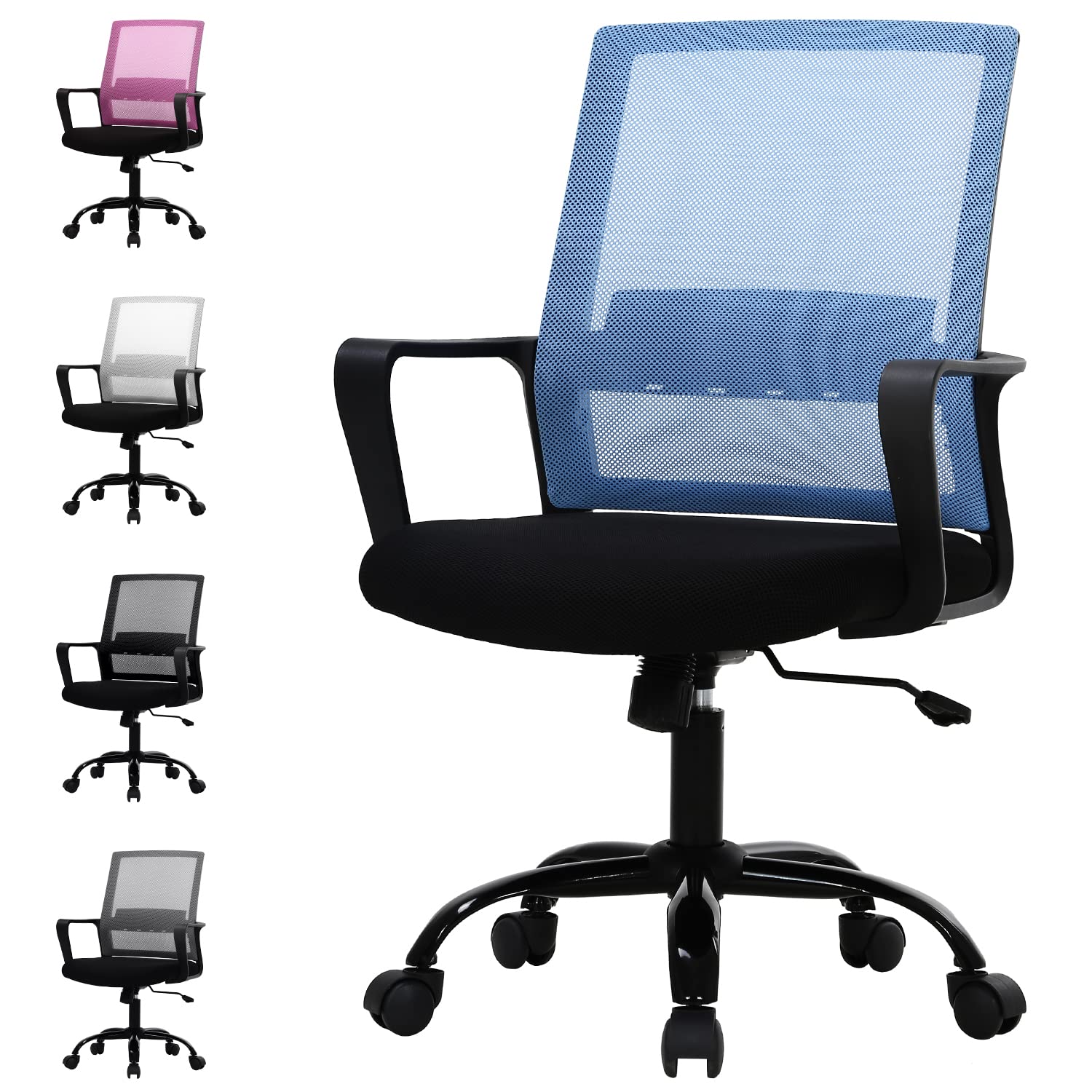Pazidom Small Office Chair Home Office Desk Chair Computer Chair Work Chair Mesh Chair Rolling Chair with Armrest