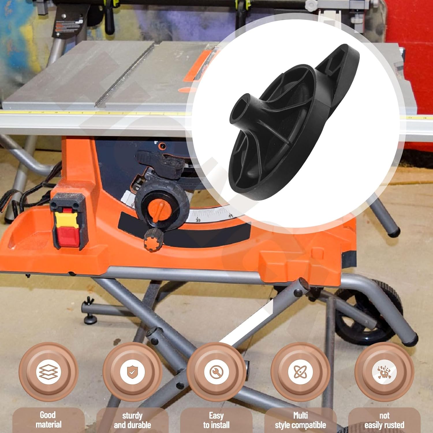 089290001054 Table Saw Hand Wheel Compatible With Ryobi & Ridgid R4513 Table Saw