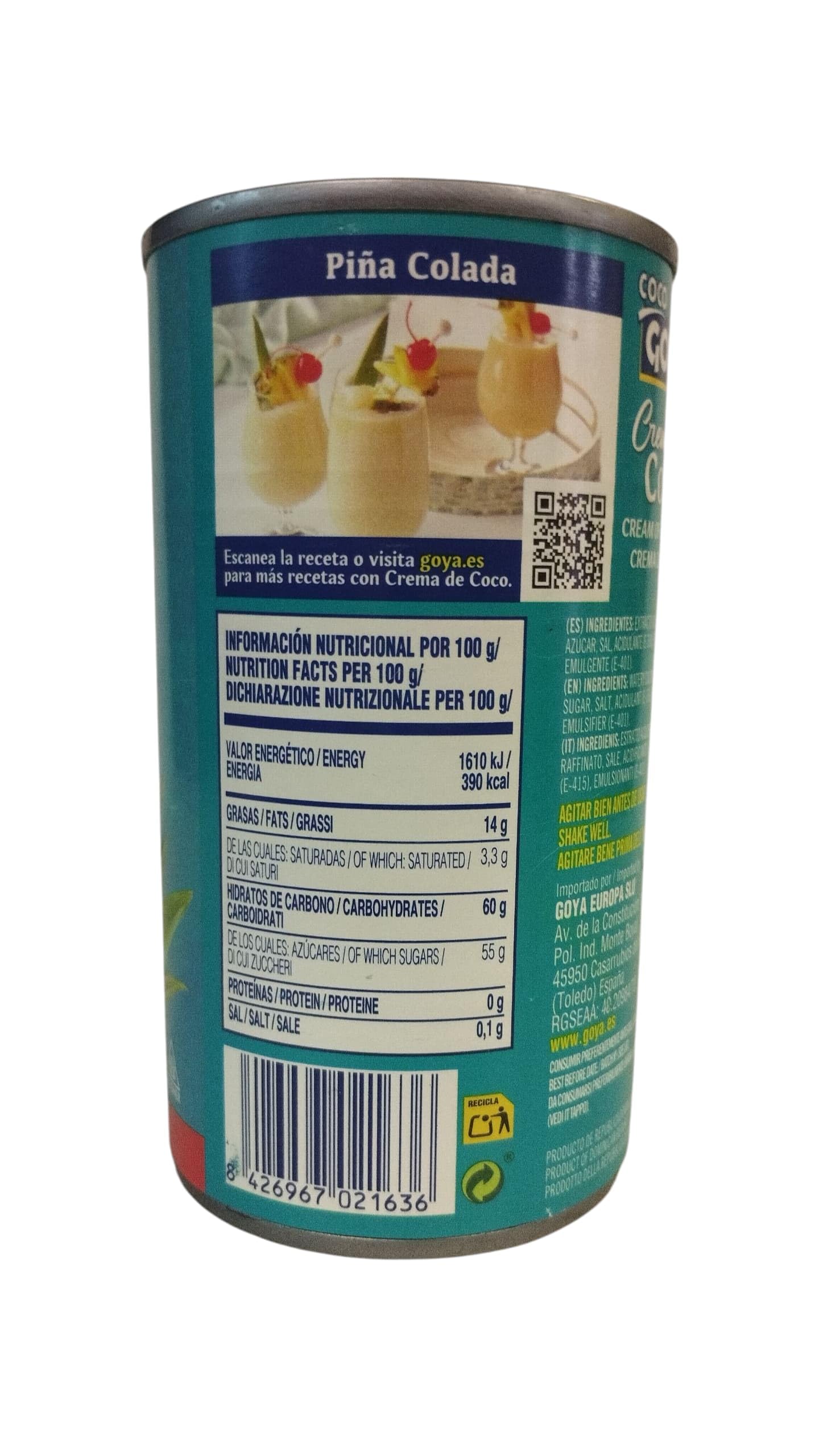 CREMA DE COCO - GOYA - CREMA DE COCO - 425 GRAMOS