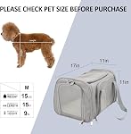 Henkelion Cat Carriers Dog Carrier Pet Carrier for Small Medium Cats Dogs Puppies up to 15 Lbs, TSA Airline Approved Small Dog Carrier Soft Sided, Collapsible Waterproof Travel Puppy Carrier - Grey