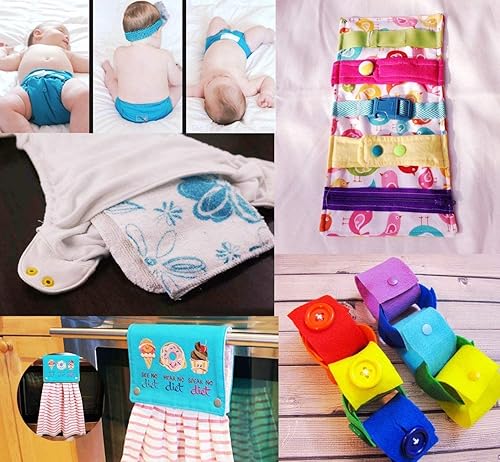 Miniatura 9 de Lemonfilter Kit de botón a presión con alicates a presión, 400 juegos de cierres a presión T5 de plástico sin coser, sujetadores de arranque, kits