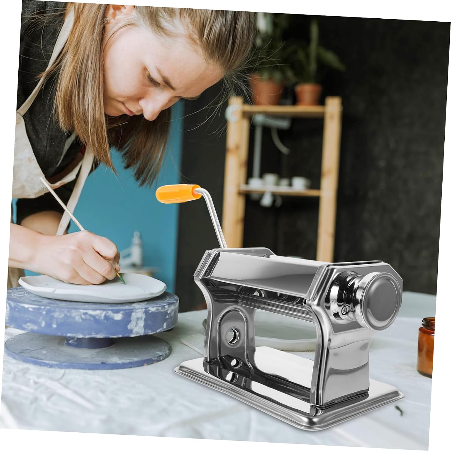 CORHAD Mud Press Clay Machine Press Clay Softener Easy to Use Ergonomic Design Smooth Bottom