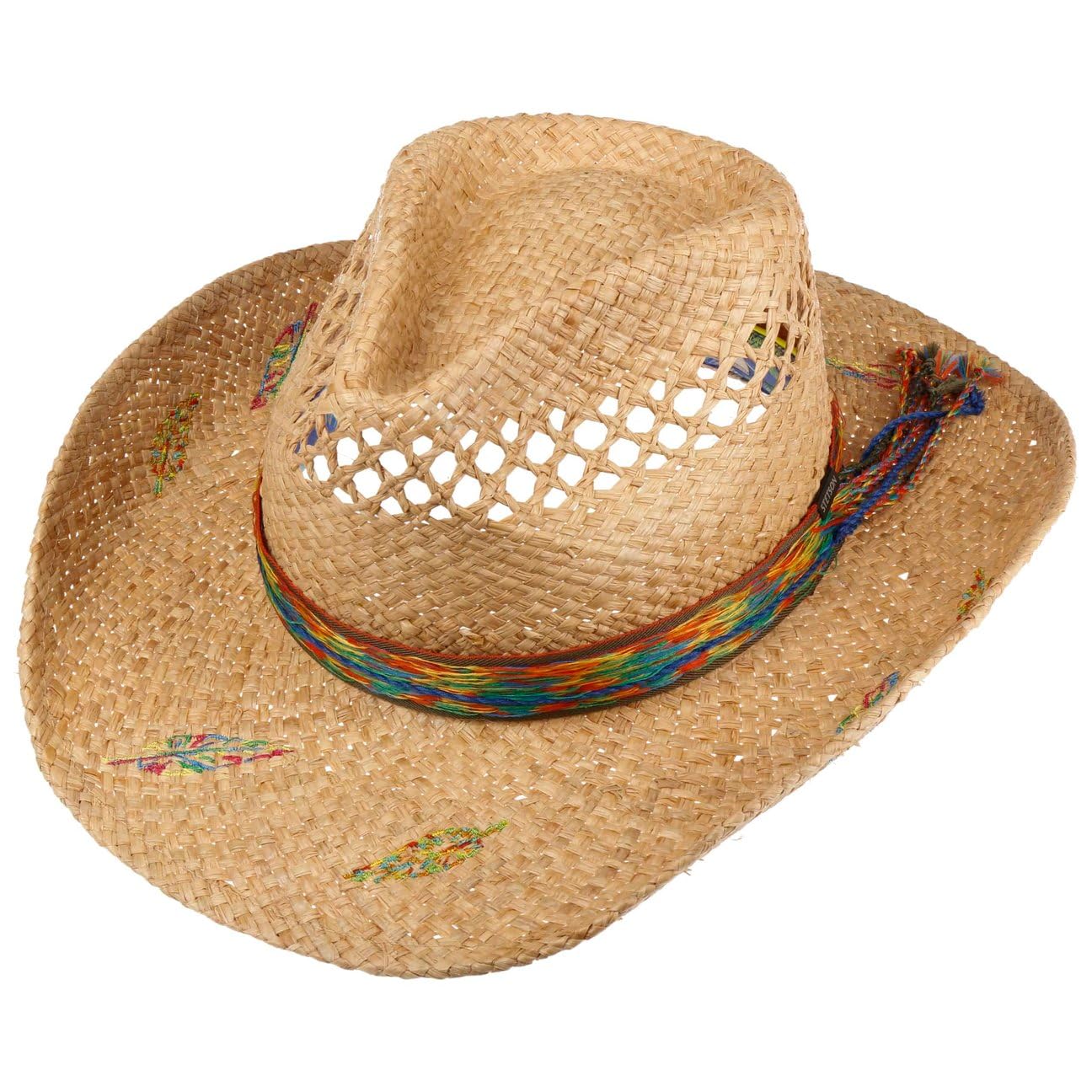 STETSON Rafii Western Festival kapelusz slomkowy ozdobny pasek tekstylny ozdobny sznurek Unisex Wiosna Lato