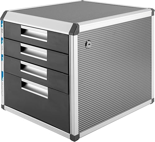 Miniatura 10 de DreamRcoach Clasificadores de archivos de 5 cajones, organizador de cajones de escritorio, archivador de suministros de oficina ejecutiva,