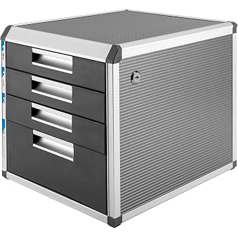 Metal Drawer Box, Lockable, Document Storage Box, Filing Cabinet, Aluminium Alloy Office Cabinet, Metal Cabinet, Side Contain