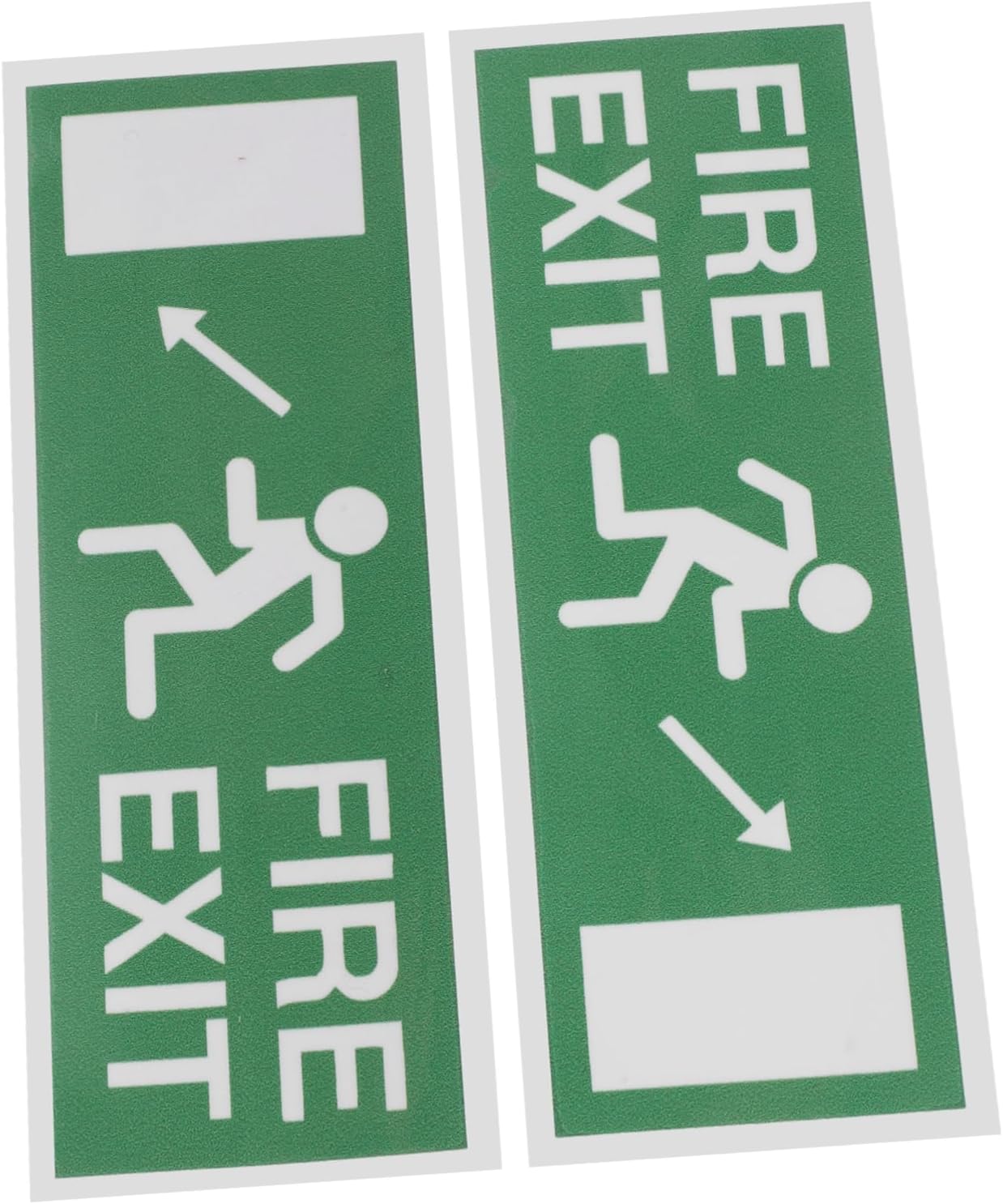 2 Sheet Exit Sign Stickers for Stair Safety, Light