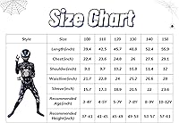 Vista 6 de PUNKSUIT Superhero Costume Kids Spandex Jumpsuit Halloween Cosplay Costumes with LED Mask