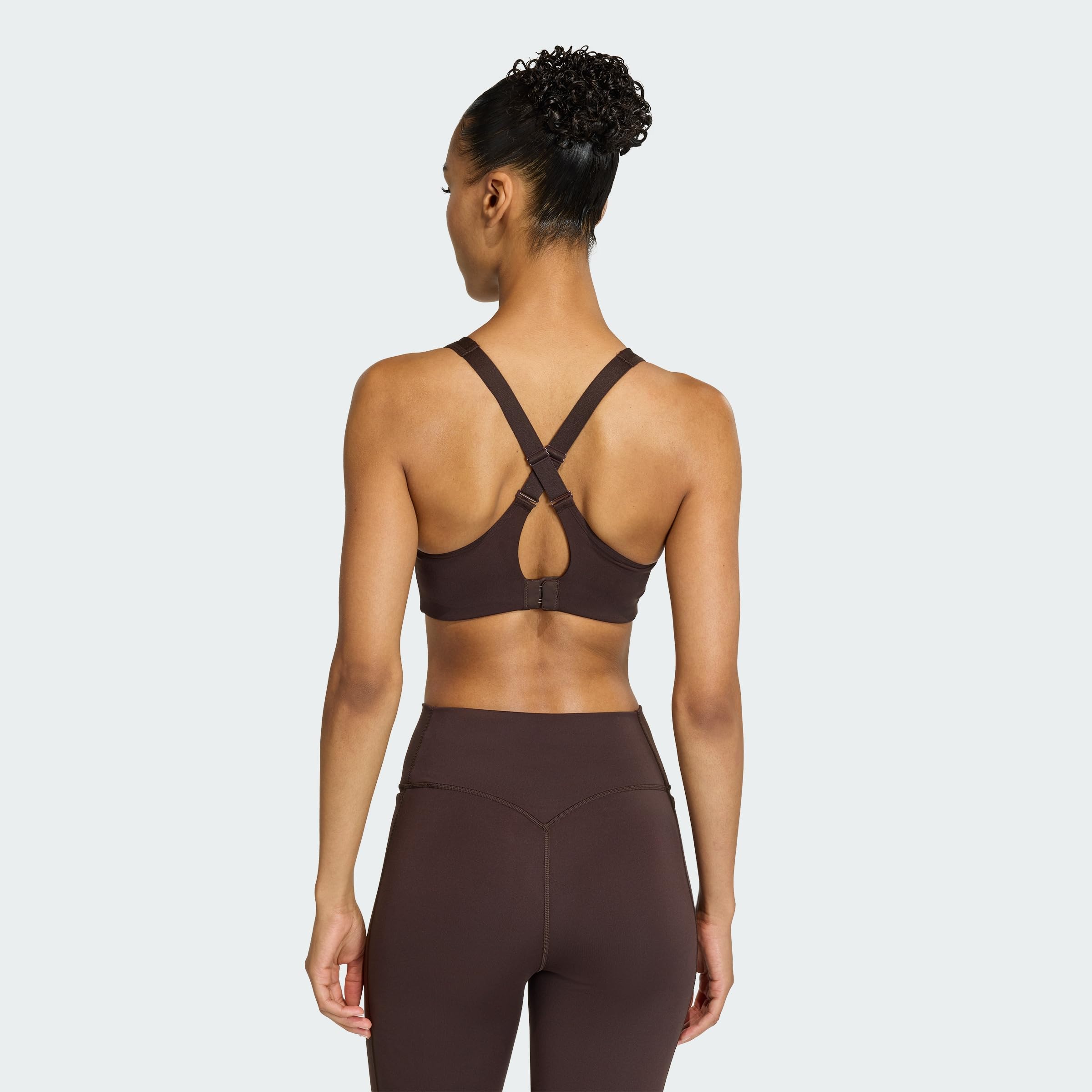 adidas dames Optime Workout High Support Bra, Aurora Coffee, L A-B