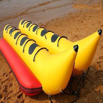 Inflatable Banana Boat, Multi-Person Water Sports Towing Tube, Inflatable Surfing Equipment, Suitable for Family Entertainment