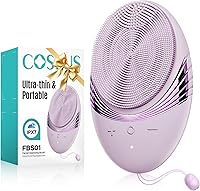 Vista 9 de COSLUS FBS01 - Cepillo de limpieza facial para limpiar la cara, cepillo portátil de silicona impermeable, recargable, 5 modos de limpieza, limpieza