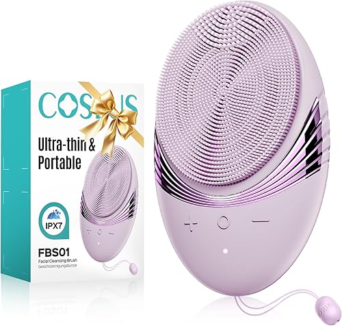 COSLUS Portable Silicone Waterproof Rechargeable Face Wash Brush
