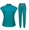 Scrubs Medical Uniform, Stretchable, Quick-drying, Unisex Workwear,for Doctors, Nurses, Beauty Salons