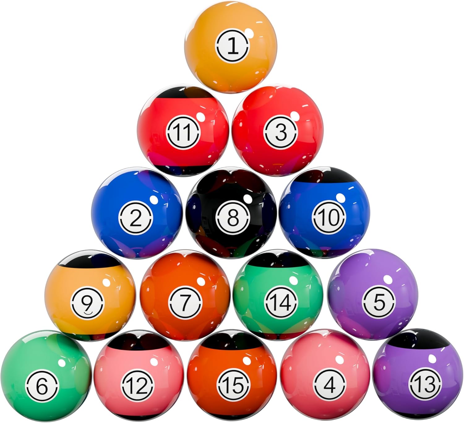Pool Balls Black Edition, Billiard Balls, Grade AA+ 2-1/4" Regulation Size Set with Pro Dotted Cue Ball, Pool Table Balls, Billiard Balls Set, Pool Ball Set, Bolas De Billar