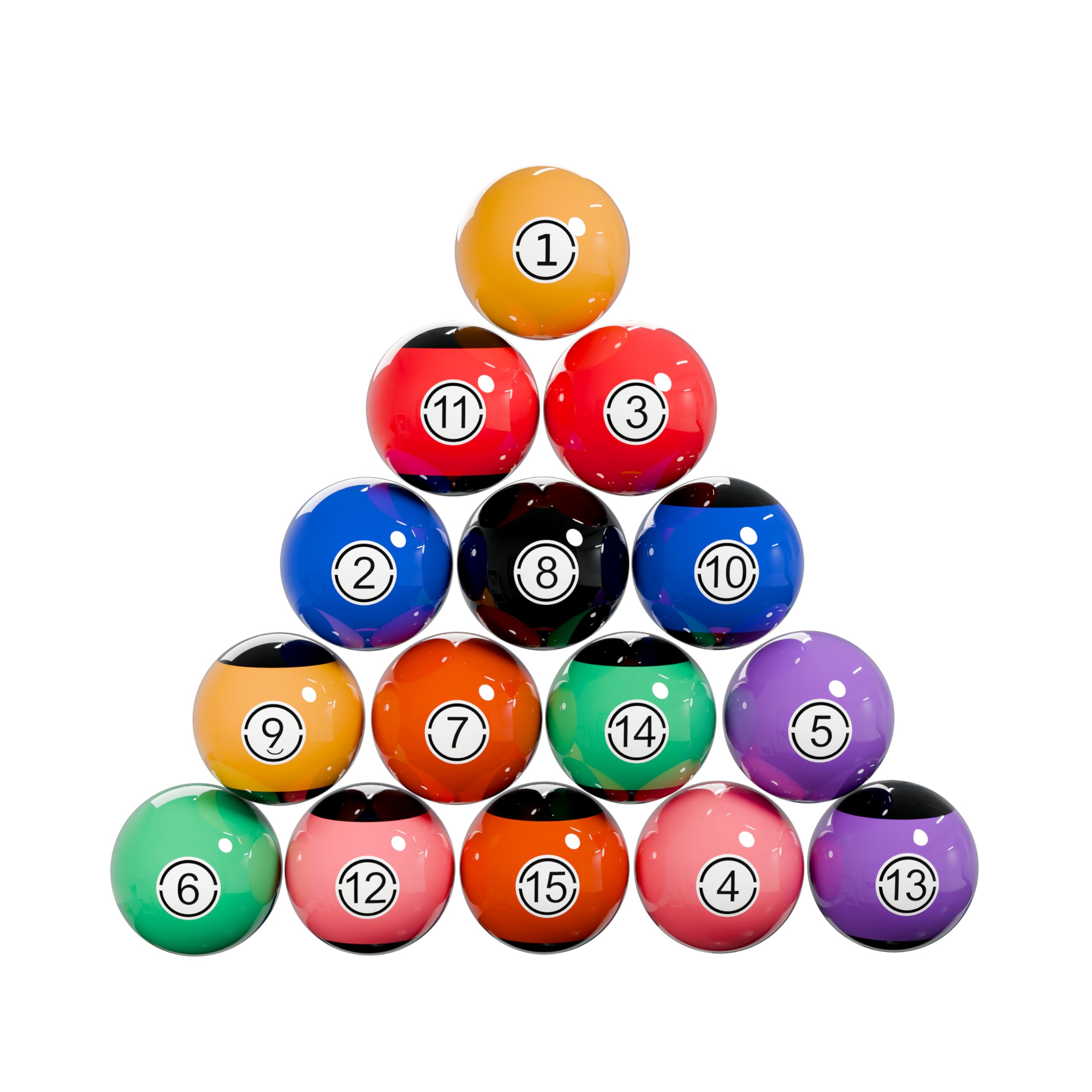 Cue-King Pelotas de billar Black Edition, grado AA+, juego de tamaño del Reino Unido de 2 pulgadas con bola punteada, juego de bolas premium para mesa de billar
