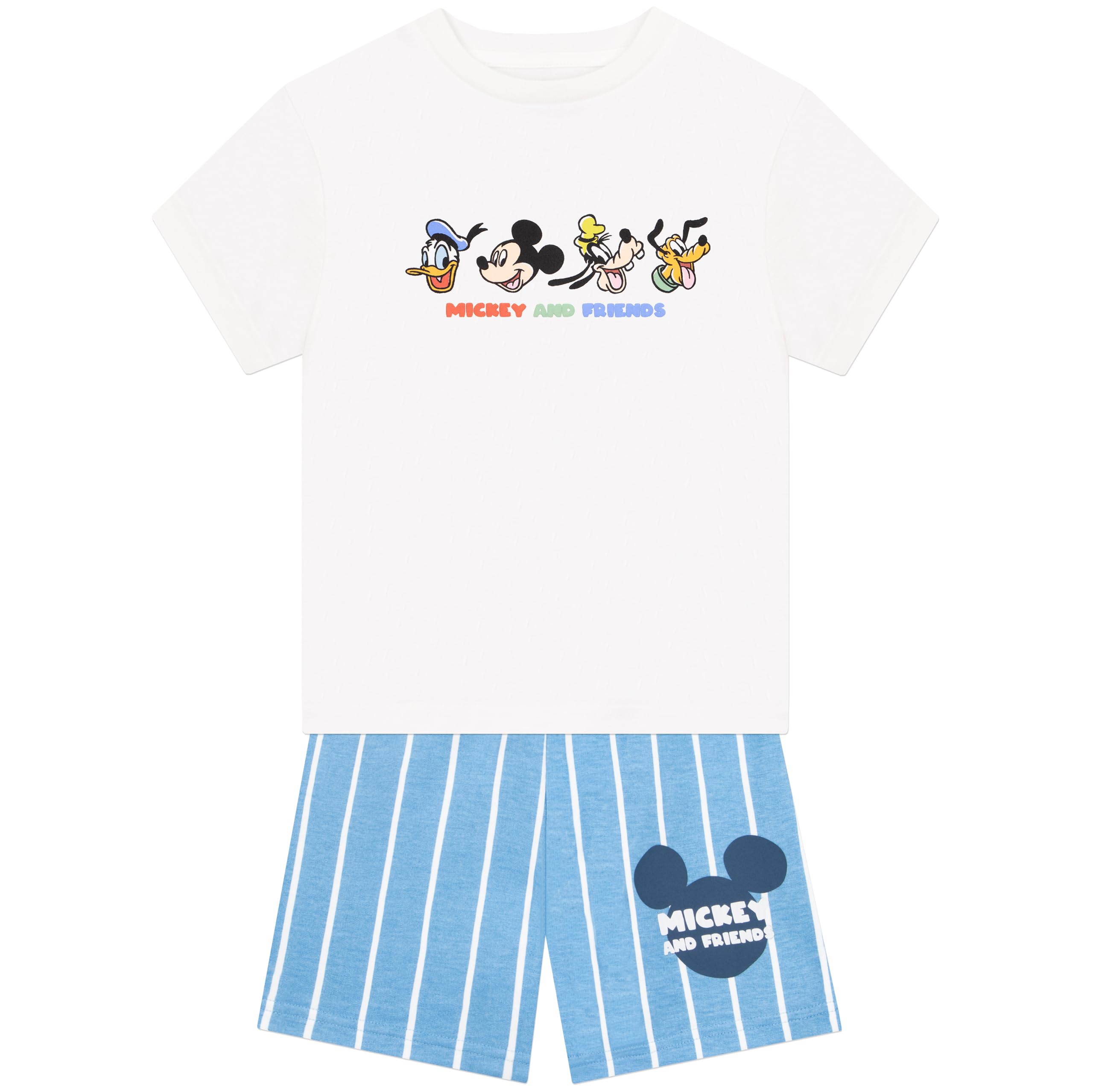 Disney T Shirt Bambina E Pantaloncini, Topolino, Paperino, Pippo Maglietta E Pantaloncini Ragazzo
