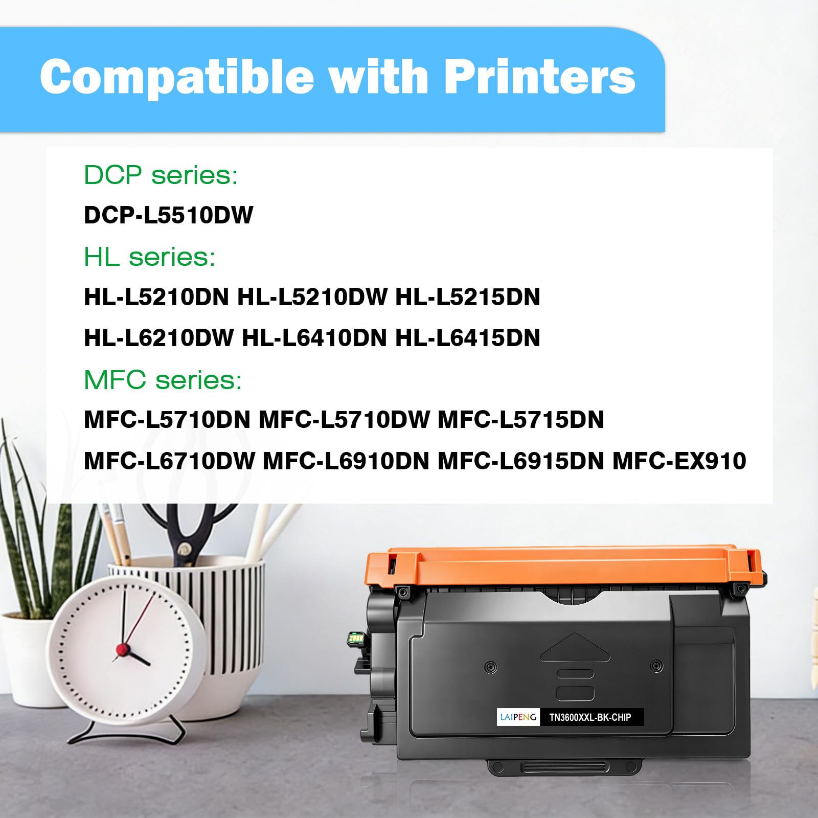 TN-3600XXL TN3600XXL kaseta z tonerem czarnym 11000 stron kompatybilny z Brother HL-L5210 HL-L5215 HL-L6210 HL-L6410 HL-L6415 MFC-L5710 MFC-L5715 MFC-L6710 MFC-L6710 MFC-L6710 66910 Drukarki L6915
