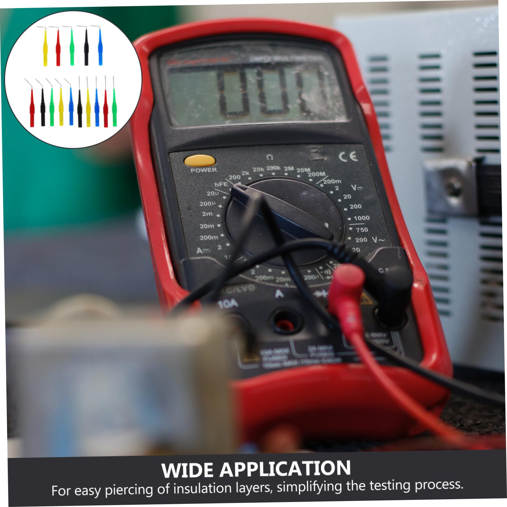 SOLUSTRE 60pezzi Puntali Test Multimetro Per Test Elettronici Probe Ergonomici Per Automobili e Applicazioni Elettriche Accessori Tester Insulation