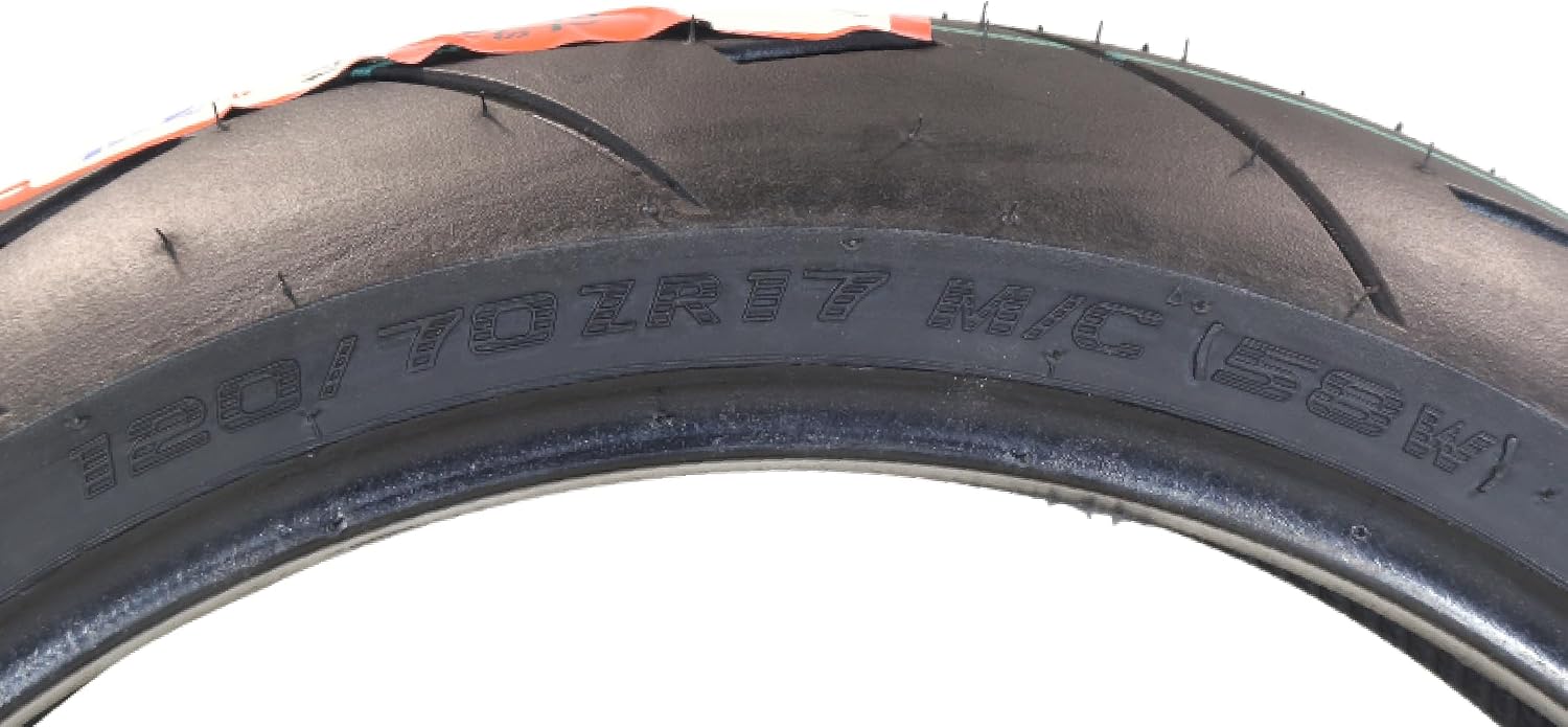 Full Bore M1 120/70ZR17 Front & 190/55ZR17 Rear Motorcycle Tires, High-Performance Radial, Superior Grip & Handling for Street & Track, 120/70-17, 190/55-17, USA Family Owned