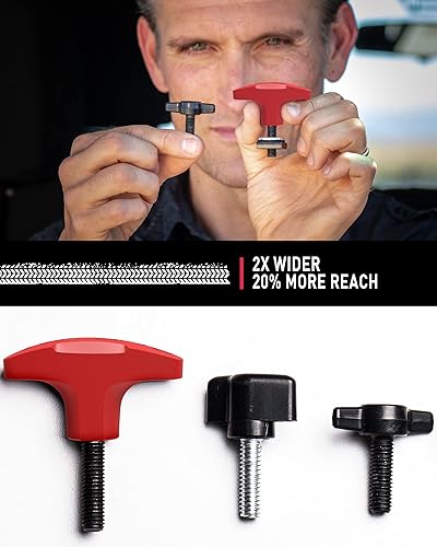 Miniatura 178 de GPCA juego de 6 tornillos estriados de cabeza resistente, de fácil liberación, con tuercas, arandelas y anillos para sujeción para Jeep Wrangler YJ