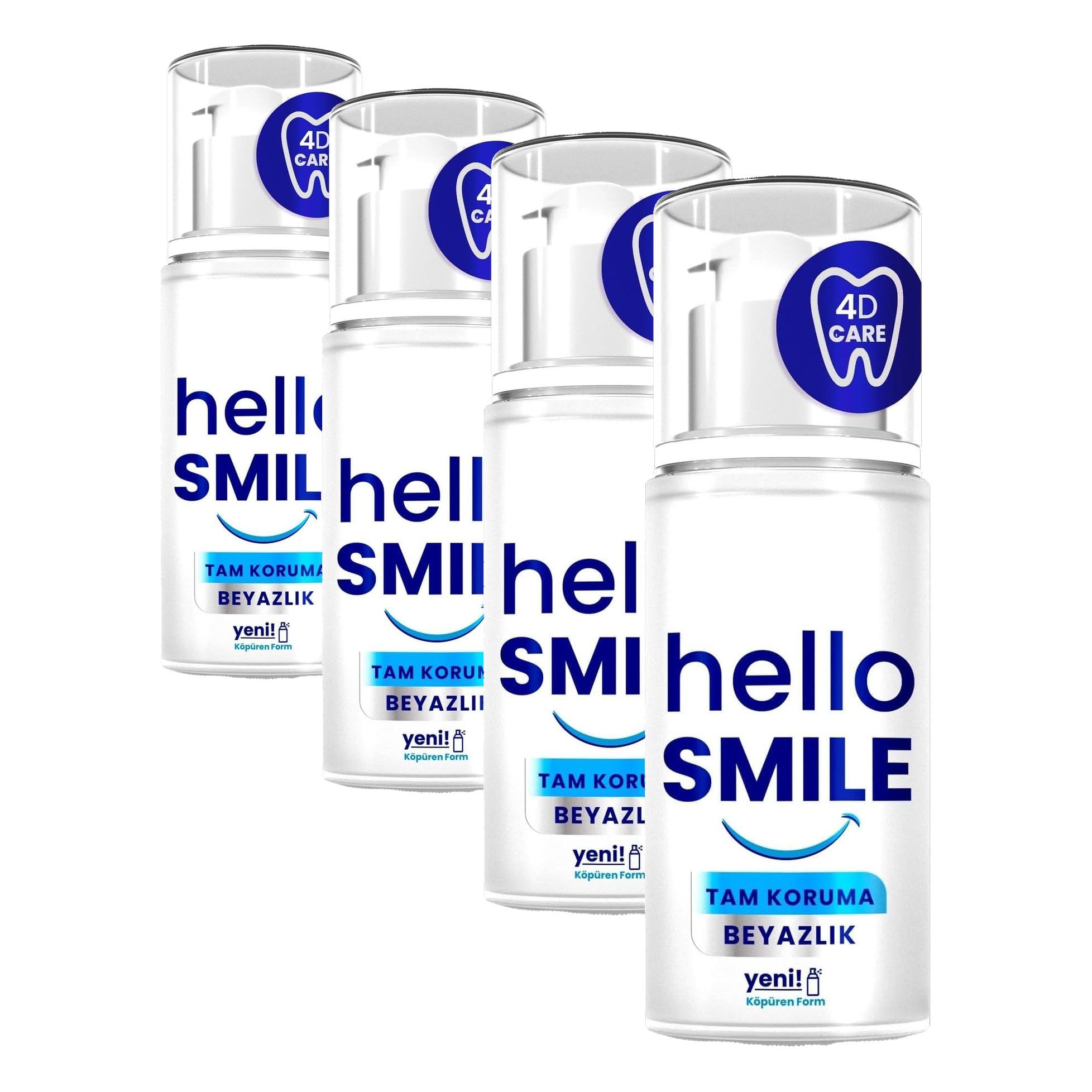 HELLO SMILE Tam Koruma Anında Beyazlatıcı Diş Jeli 50 ML (4 paketi)
