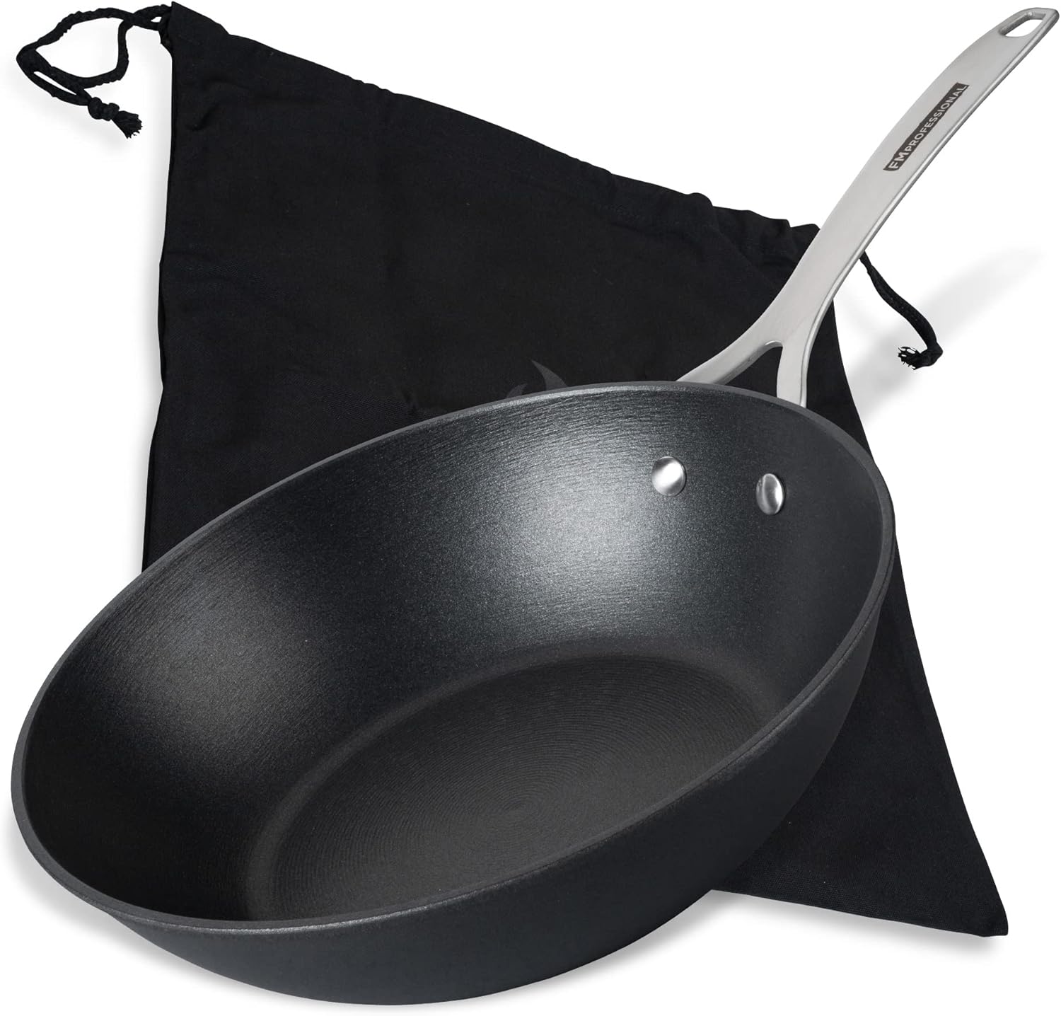 Force Cast Iron Frying Pan 28 cm - Frying Pan with High-Quality Non-Stick Coating - Suitable for All Hobs Including Induction - Approx. 29 x 49 x 8.3 cm