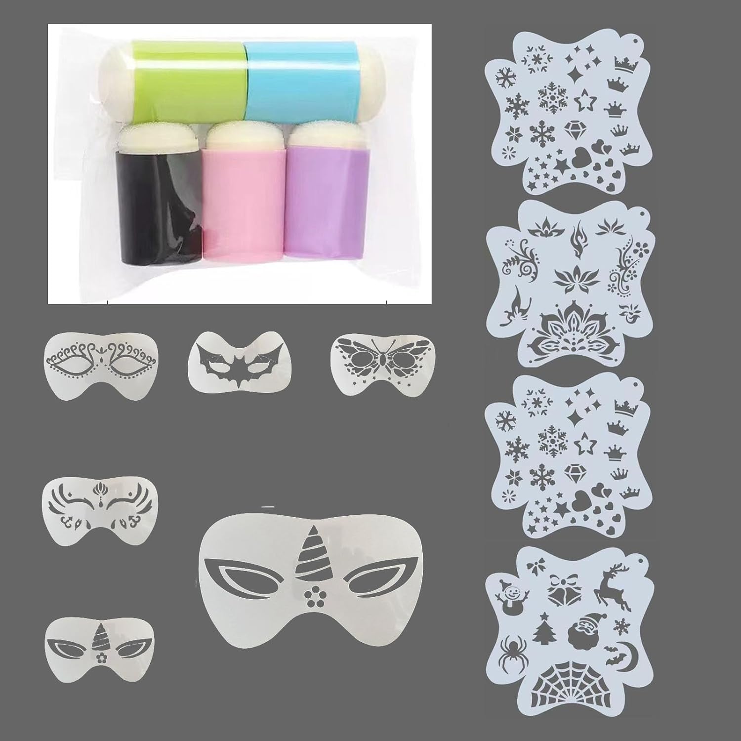 Face and Body Painting Sponge and Painted rubbings for Painting Enthusiasts and Beginners