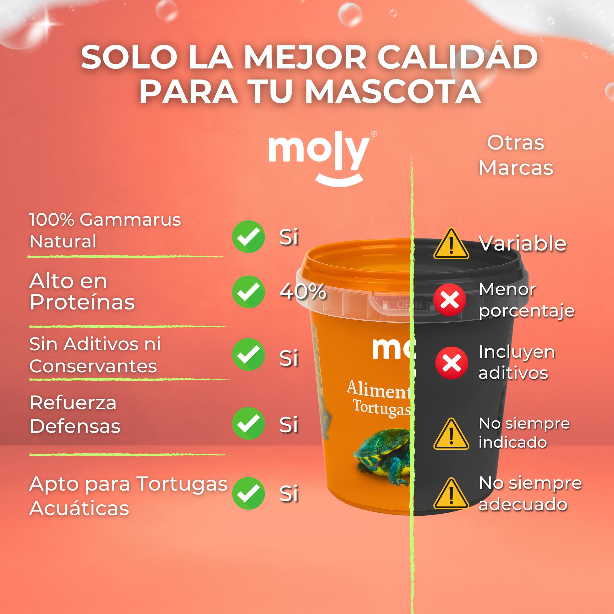 Cibo per pesci d'acquario MOLY MOLY GAMMARUS 500 gr