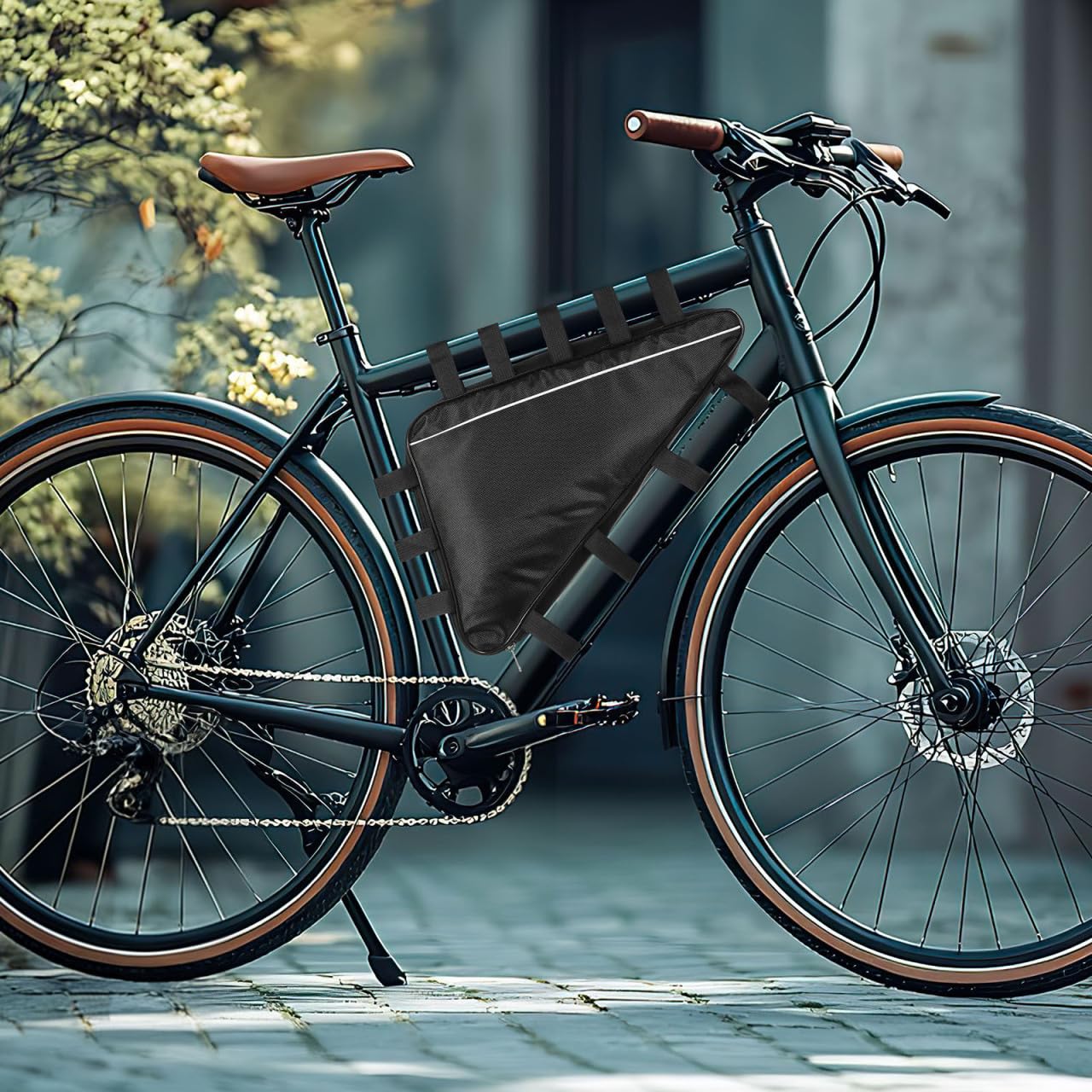 YARNOW Bike Triangle Bag E-Bike Battery Frame Storage Pouch for Bicycle