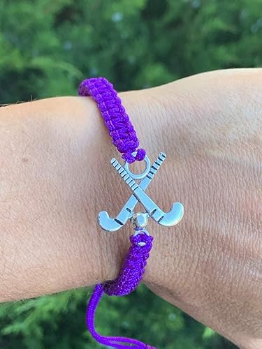 Vista 27 de Sportybella Pulsera de hockey sobre hierba ajustable para niñas con dije de palo, regalos de joyería para jugadores, equipos y entrenadores, pulsera
