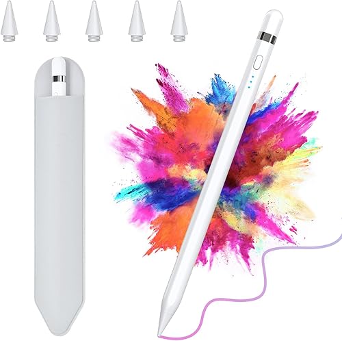 Lápiz óptico para iPad de 11 generación y ProAirMini (2018-2025) - Apple Pencil USB-C de carga rápida de 15 minutos, rechazo de palma, sensibilidad