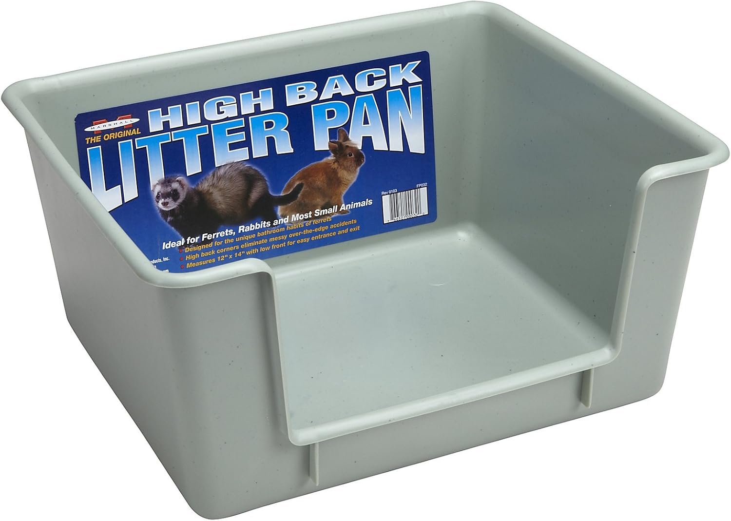 Marshall High Back Ferret Litter Pan (Single Pan. Colors May Vary.)