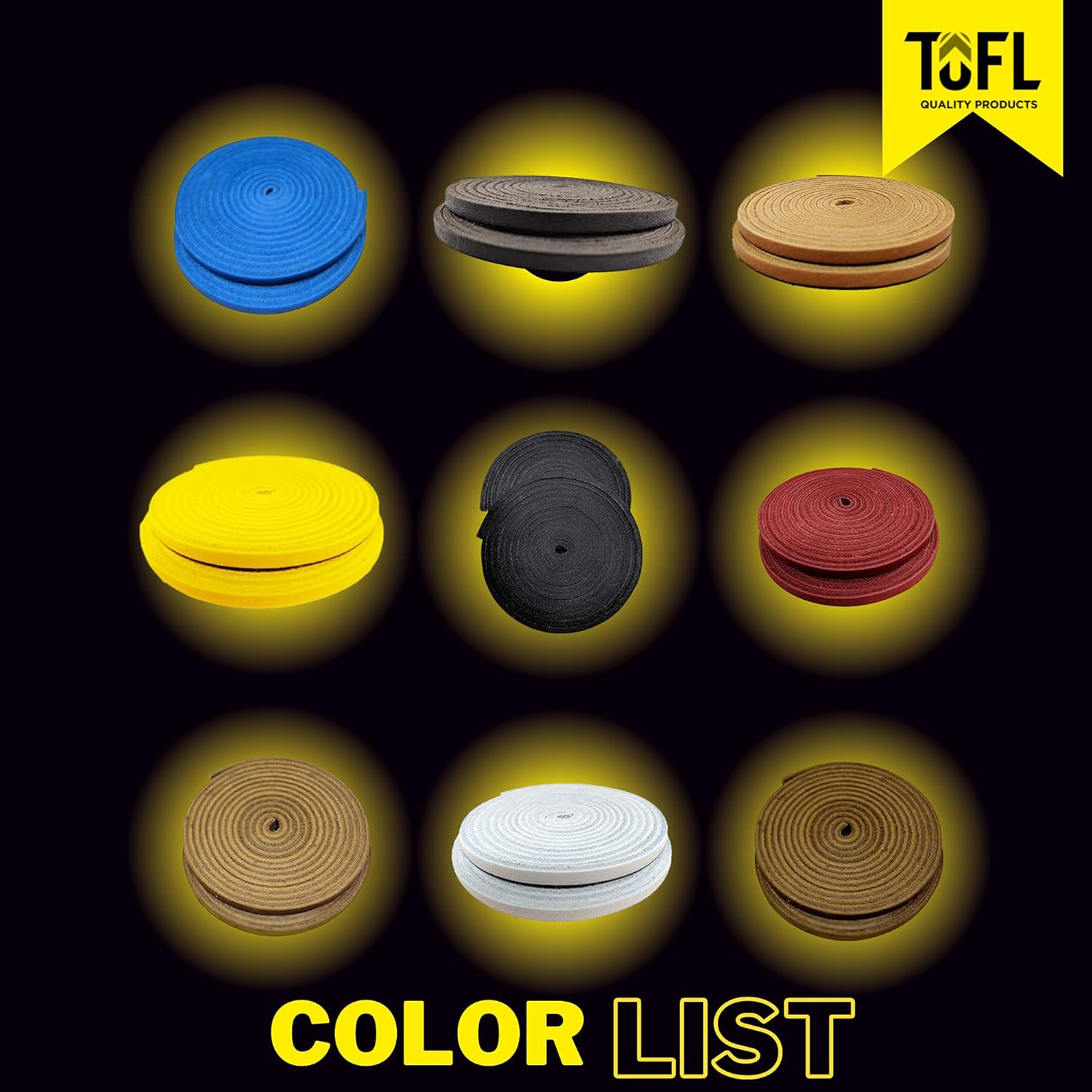 TOFL Softball and Baseball Glove Laces | Mitt Lace Glove Repair Lacing for Catchers Glove | Leather Laces Only Without Lacing Needle| Black 2