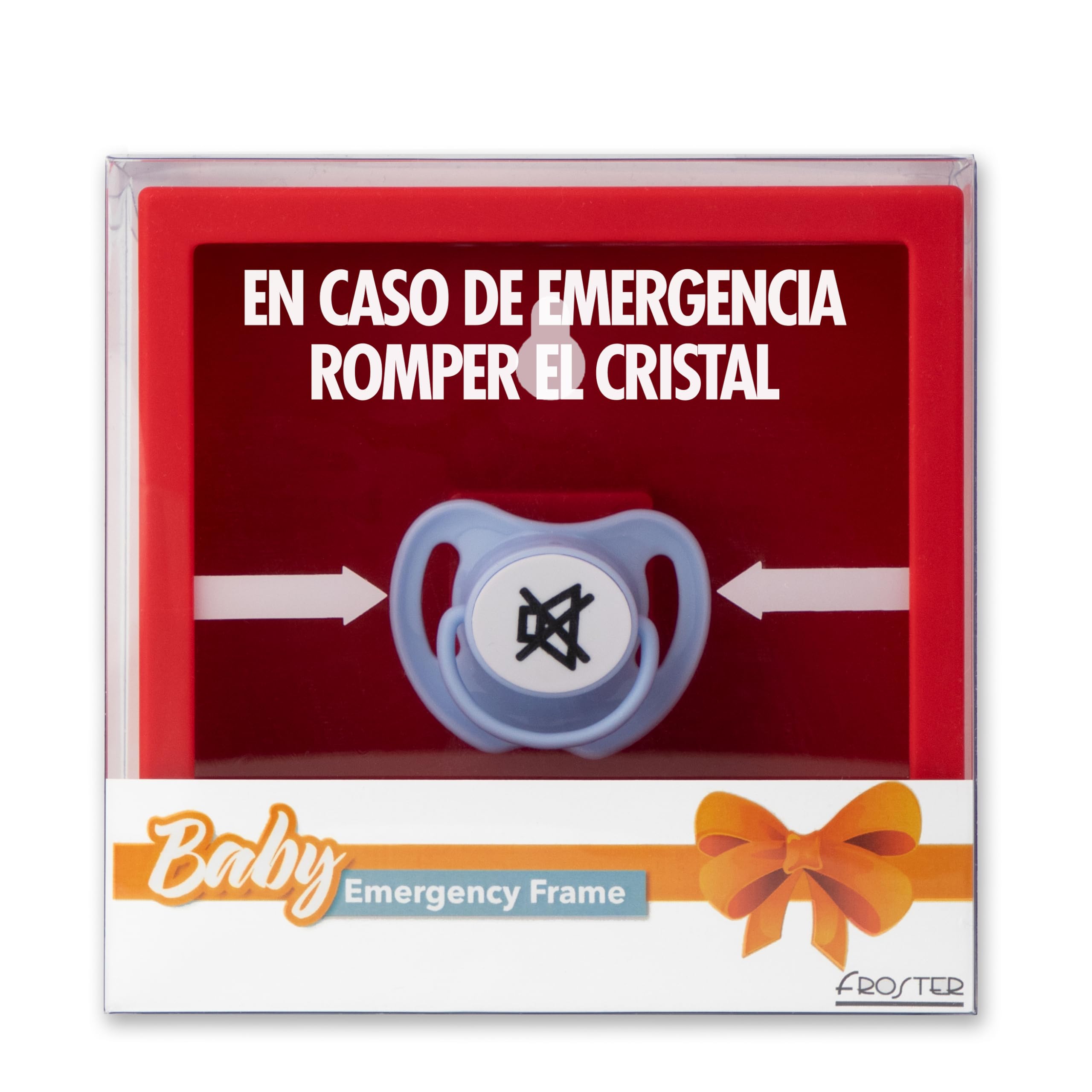 Froster Baby Emergency Frame - En Caso de Emergencia Romper el Cristal, Regalo para Nuevos Padres, para Padres Primerizos, Regalo Nuevo Papá, Nueva Mamá, In Case of Emergency Break Glass