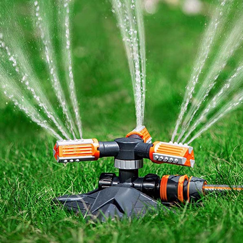 WZX Aspersor de césped de 250 mm, Cabezal de rociador Giratorio automático móvil de 360 ​​​​Grados Aspersores de jardín Riego para Invernadero de jardín