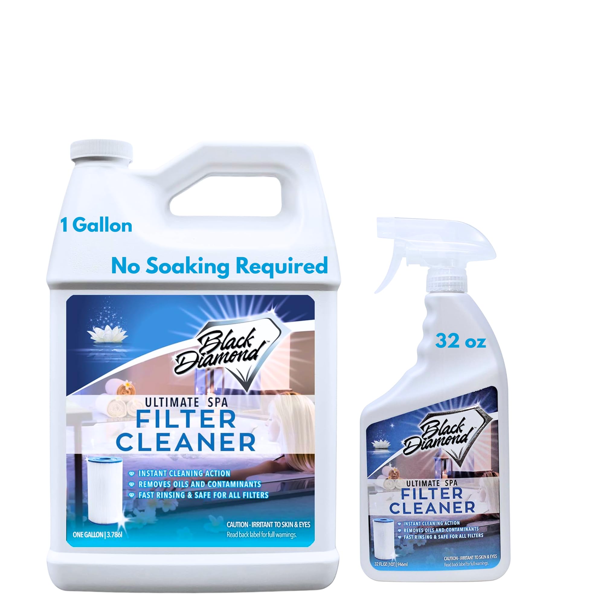 Black Diamond Stoneworks Ultimate Spa Filter Cleaner Fast-Acting Spray for Hot Tub, Jacuzzi & Pool Filters.