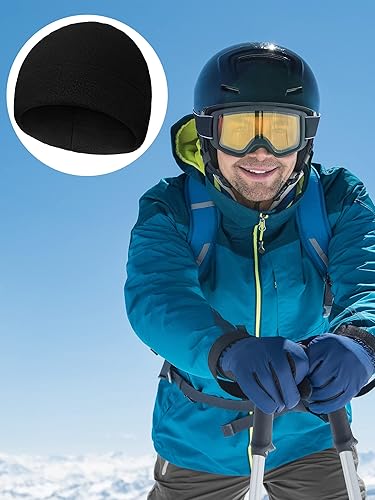 Miniatura 4 de 4 gorras de calavera para hombre, gorro de forro polar suave, grueso, resistente al viento, para exteriores, para mujer