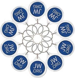 TONOS Jehovahs Witness Round Jw.org No Blood Double Sided Key Chain-10 Pieces Pack