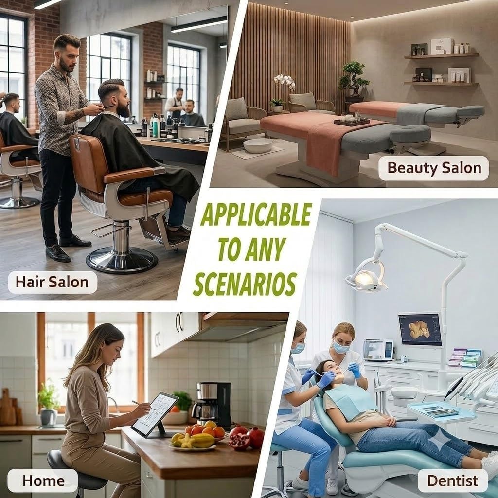 Saddle Stool with Wheels, Ergonomic Swivel Rolling Chair for Salon
