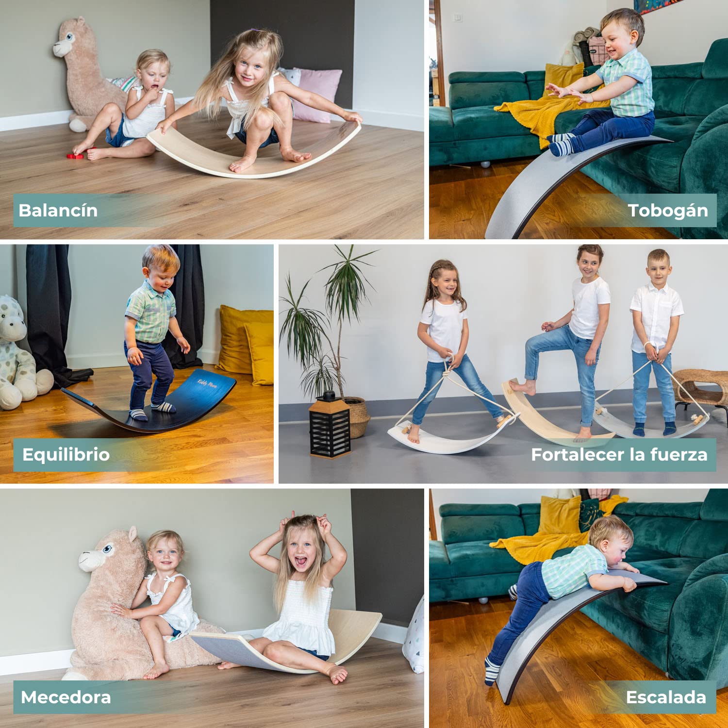 KiddyMoon Tabla De Equilibrio Para Niños Montessori BB-002
