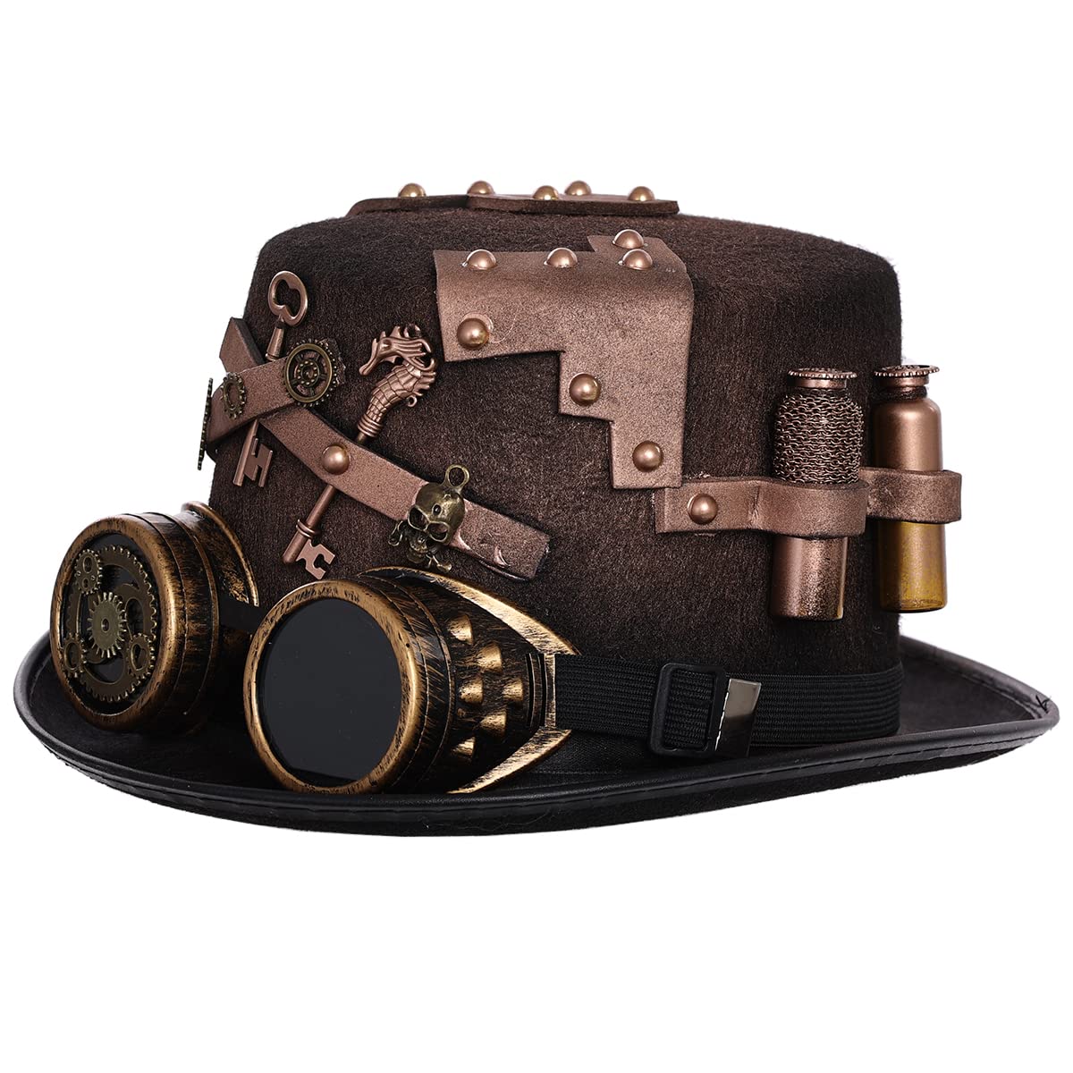 COSDREAMER Unisex Steampunk Cat Ear Top Hats Halloween Party Hats