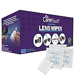 Care Touch Lens Wipes for Eyeglasses- 100 Count Individually Wrapped Pre- Moistened Wipes, 5 x 6 Inch- Camera Lens, Sunglasses and Glasses Cleaner,- Gentle and Portable for Cleaning of Optical Devices