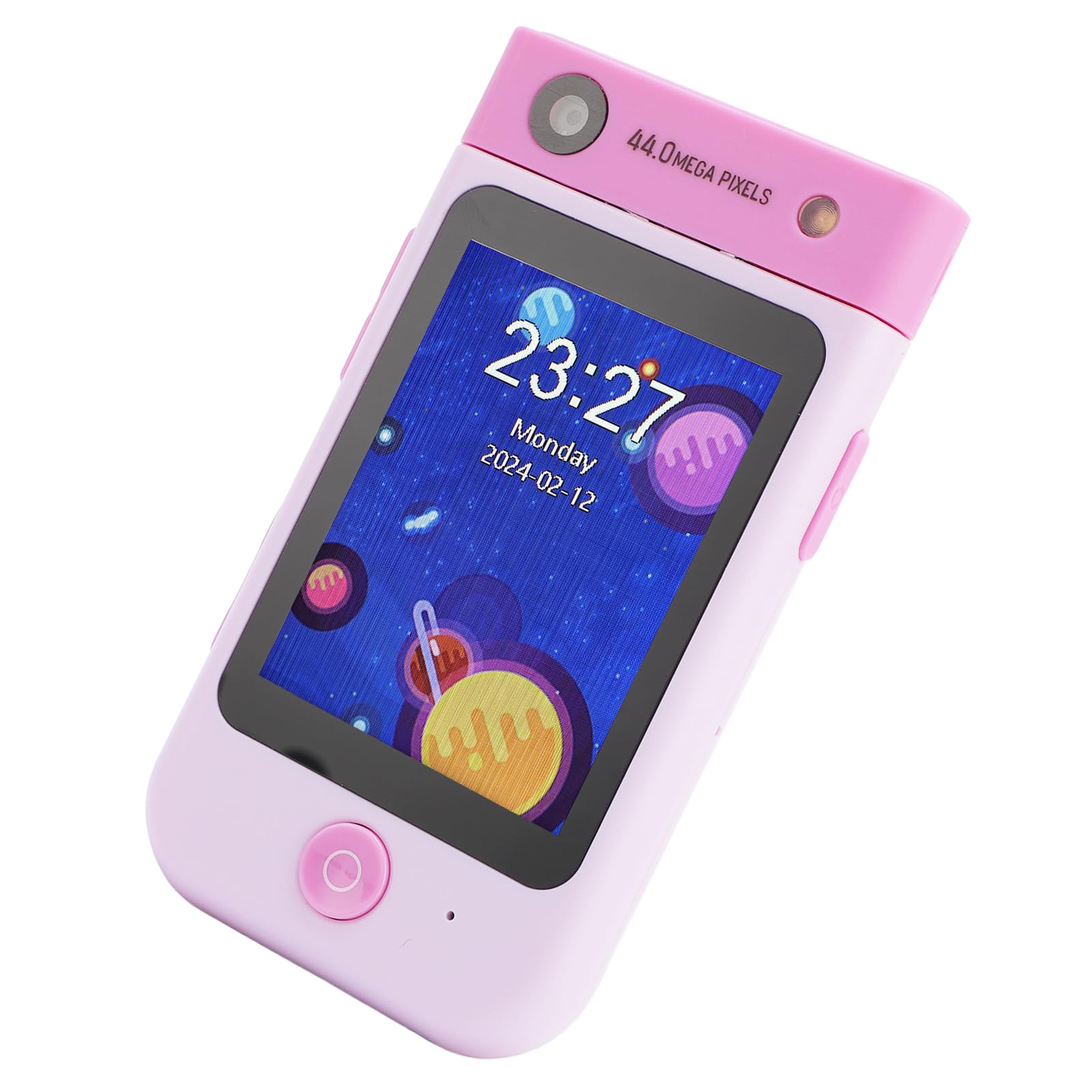 Kikumi Giocattolo per Smartphone per Bambini Touch Screen da 2,8 Pollici 1080p Flip Camera Video Musicale Giochi Educativi con Memoria da 32 GB per i più Piccoli (Rosa chiaro)