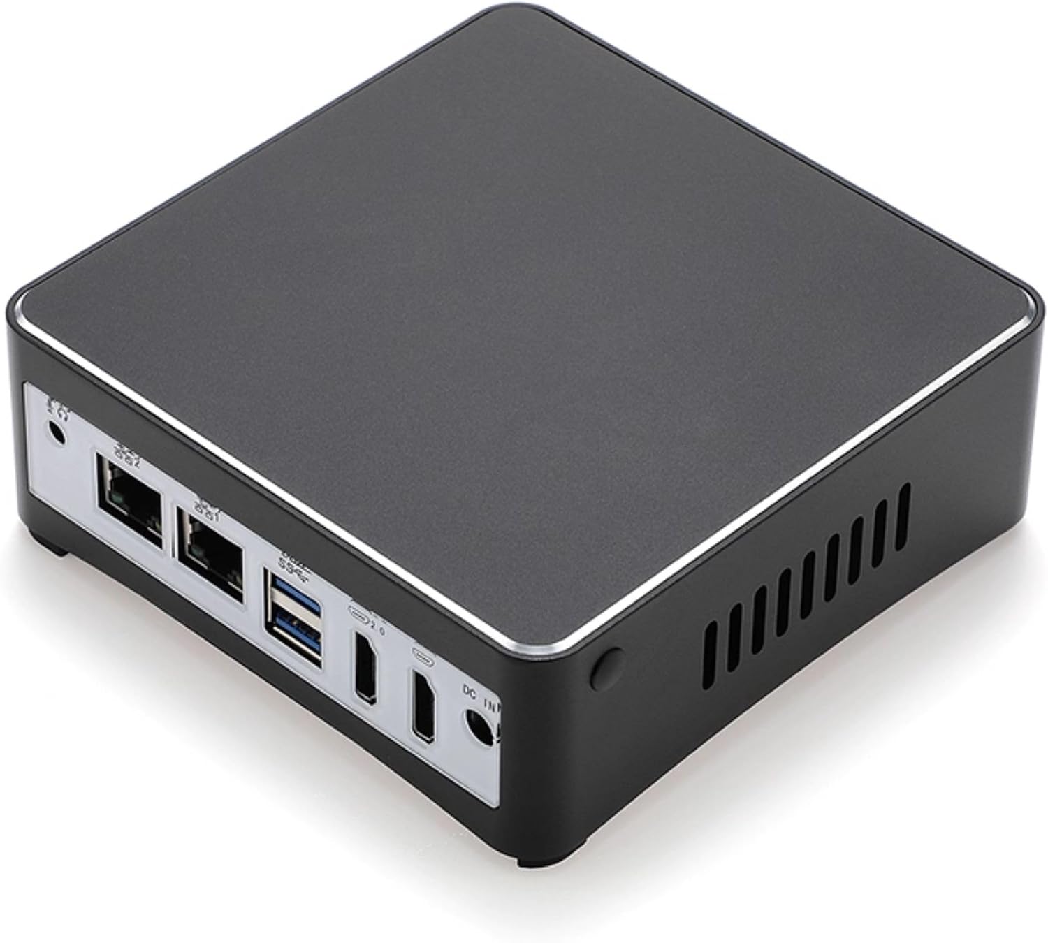 Fanless Mini PC J4125(up to 2.7GHz) with DDR4 M.2 Nvme 2*i211AT 1000MB LAN,2*USB3.0,2*HDMI,M.2-2240 WiFi Slot,Mini Desktop Computer for Industry Business,Type-C,2COM,NO RAM NO SSD