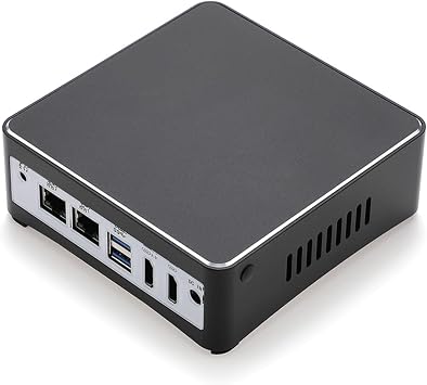 Fanless Mini PC J4125up to 2.7GHz with DDR4 M.2 Nvme 2*i211AT 1000MB LAN,2*USB3.0,2*HDMI,M.2-2240 WiFi Slot,Mini Desktop Computer for Industry Business,Type-C,2COM,NO RAM NO SSD