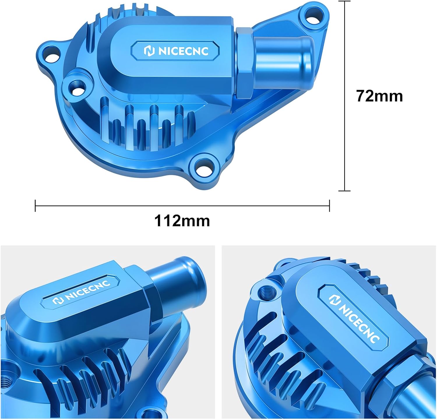 NICECNC Blue Water Pump Cover Protection Compatible with Suzuki DRZ400E 2000-2007 DRZ400S 2000-2024 DRZ400SM 2005-2024 See Fitment