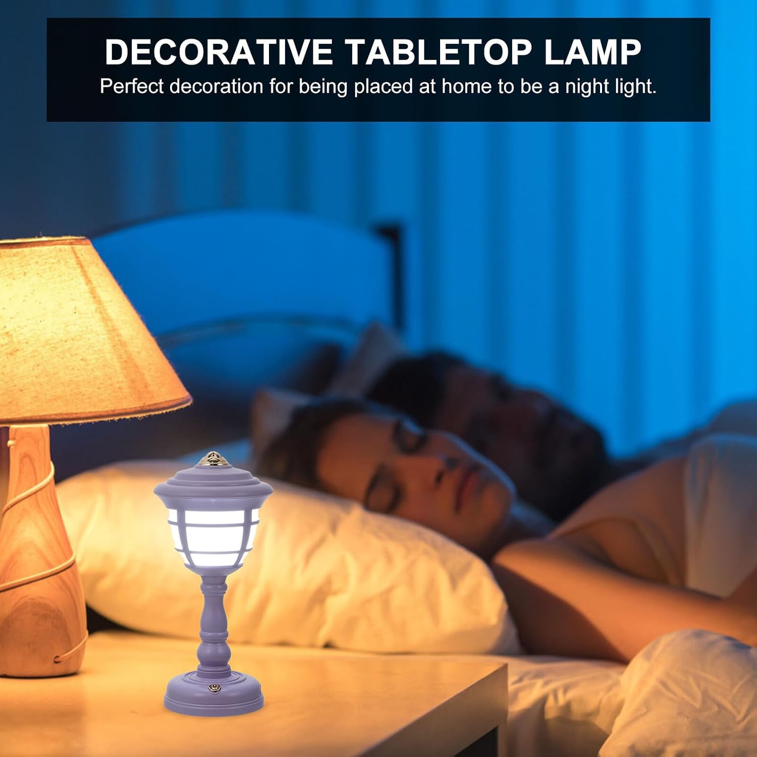 Retro Style USB Charging Table Lamp with Three Dimming Modes image 5