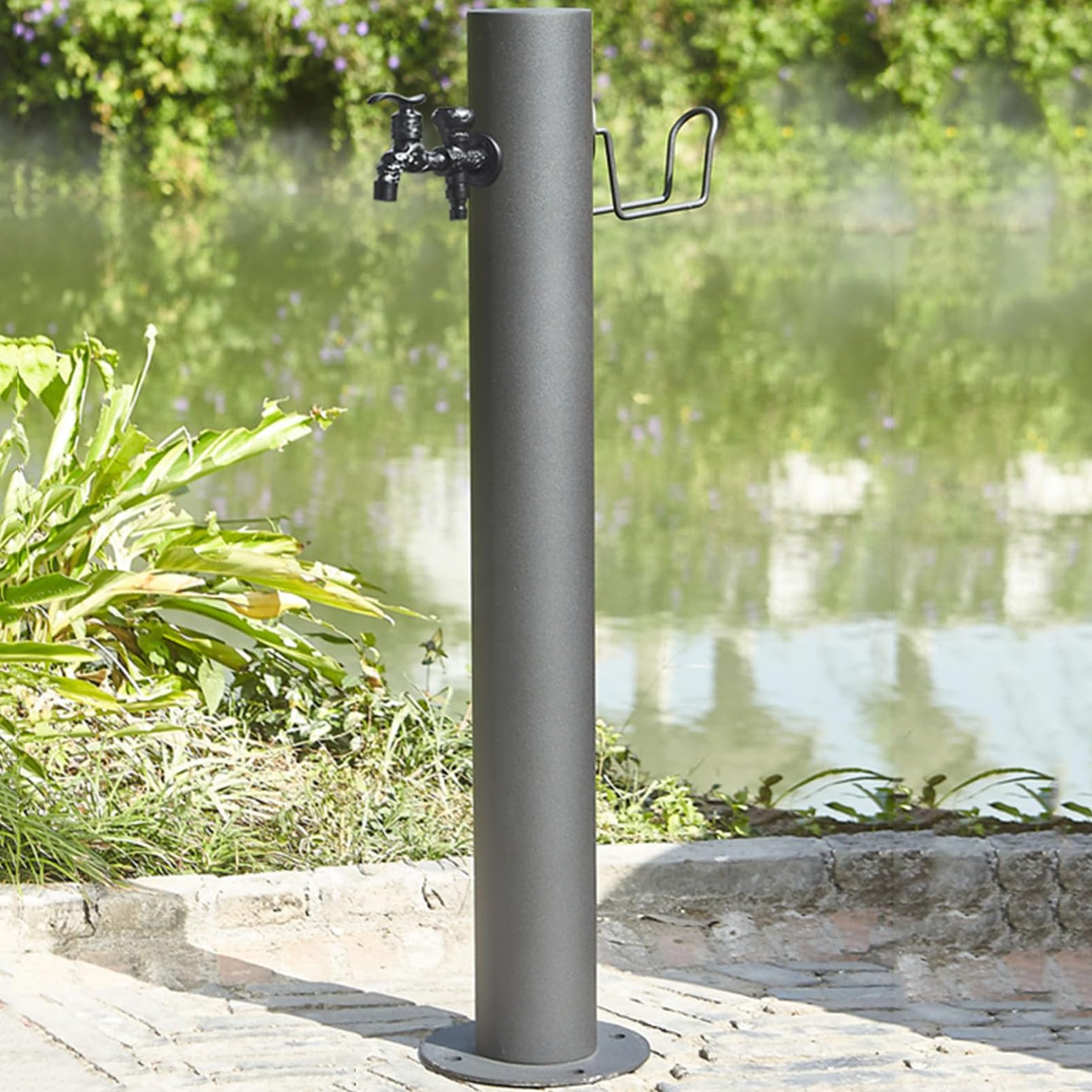BHGFYXBS Freestanding Garden Water Column With Faucet, Floor Mounted Water Tap, Freestanding Hose Stand, Vertical Garden Water Column, Fountain For A Beautiful Garden Space,D-20.5CM×86CM